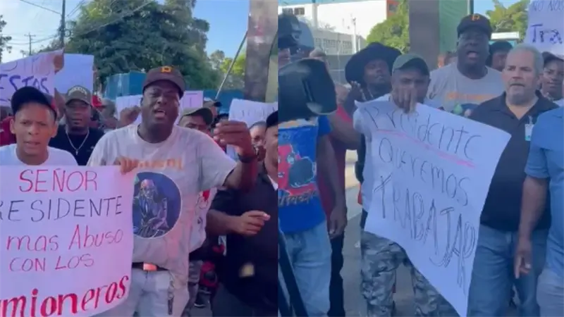 Camioneros protestan por supuestas multas ilegales: No nos est&aacute;n permitiendo trabajar