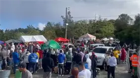 Cientos de personas acuden a la Ermita de la Virgen en Tireo, La Vega