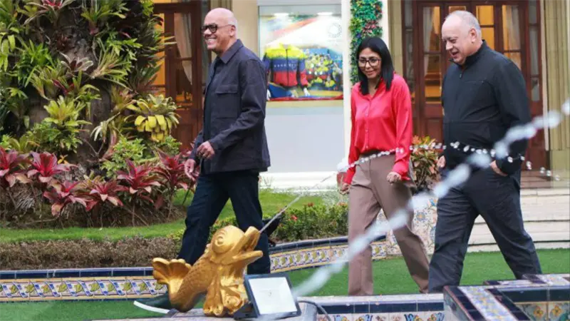 Diosdado Cabello pide uni&oacute;n y apoyo constante para Delcy Rodr&iacute;guez en Venezuela