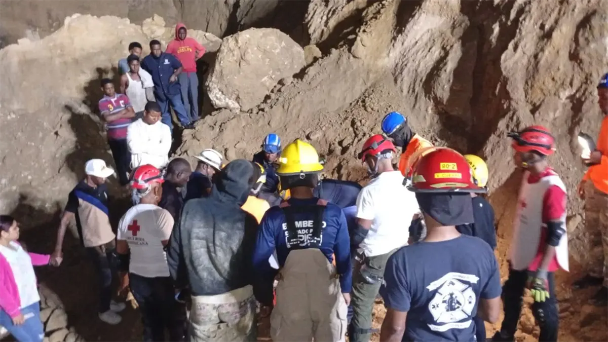 Recuperan cuerpo de trabajador tras derrumbe en mina de Nigua, San Cristóbal