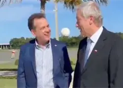 Momento en que llega a RD el presidente electo de Chile, Jos&eacute; Antonio Kast