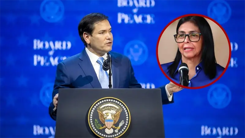 Marco Rubio amenaza con usar la fuerza si Delcy Rodr&iacute;guez no coopera con EE.UU.