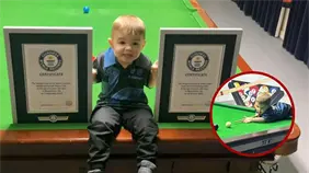 Un ni&ntilde;o de dos a&ntilde;os bate dos r&eacute;cord Guiness de billar