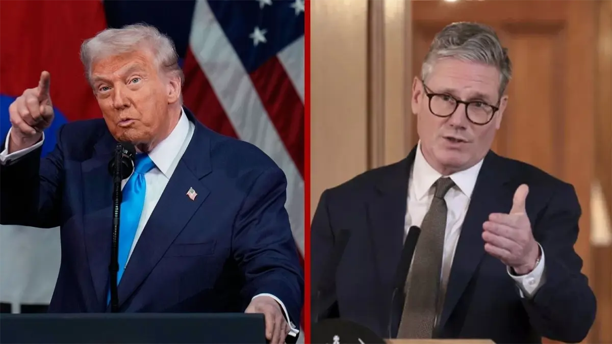 El presidente de Estados Unidos, Donald Trump; y el primer ministro británico, Keir Starmer.