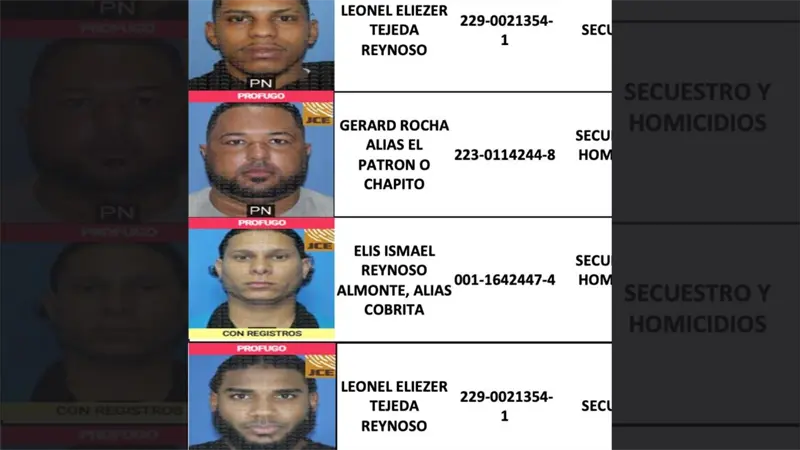 Polic&iacute;a Nacional intensifica b&uacute;squeda de peligrosos pr&oacute;fugos vinculados a secuestros y homicidios