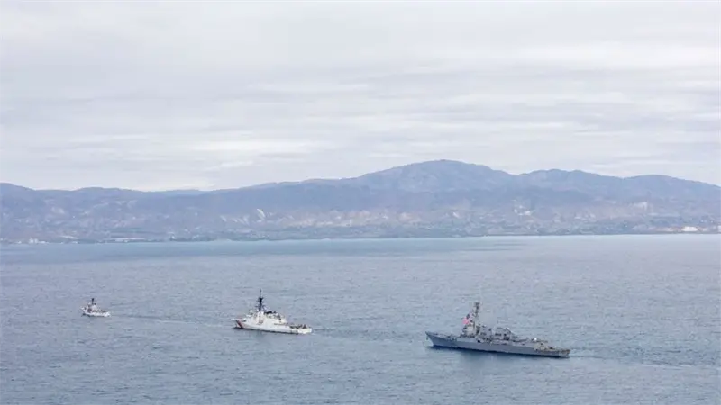 Buques de guerra de EE. UU. llegan a Hait&iacute;