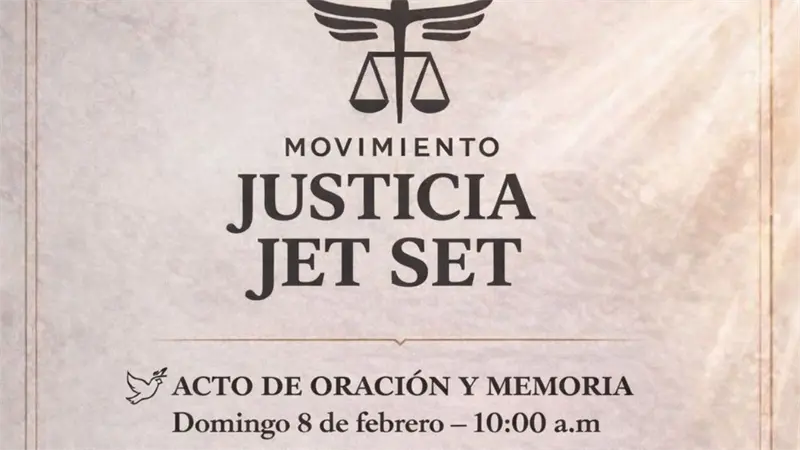 Movimiento Justicia Jet Set convoca acto de oraci&oacute;n y memoria este domingo