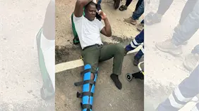 Cabo de la Digesett resulta herido tras ser atropellado por motocicleta en Bayaguana