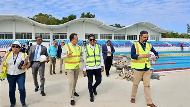 Ministros Kelvin Cruz e Ito Bison&oacute; inspeccionan avances de obras para Juegos Centroamericanos