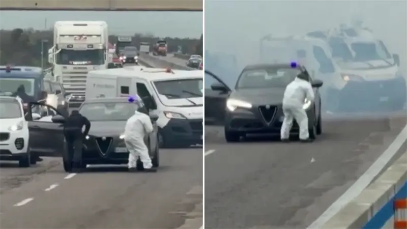 Espectacular asalto con explosiones y tiroteos a un furg&oacute;n blindado en Italia