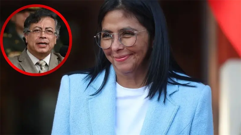 Delcy Rodr&iacute;guez anuncia que se reunir&aacute; pr&oacute;ximamente con Gustavo Petro