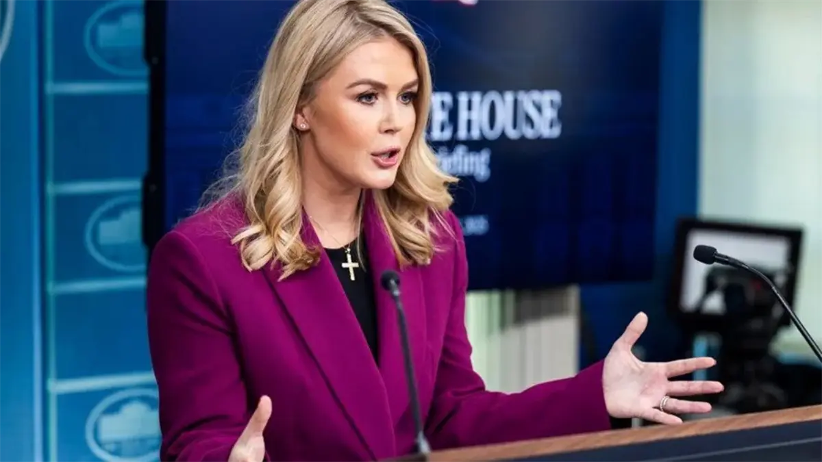 La vocera de la Casa Blanca, Karoline Leavitt.