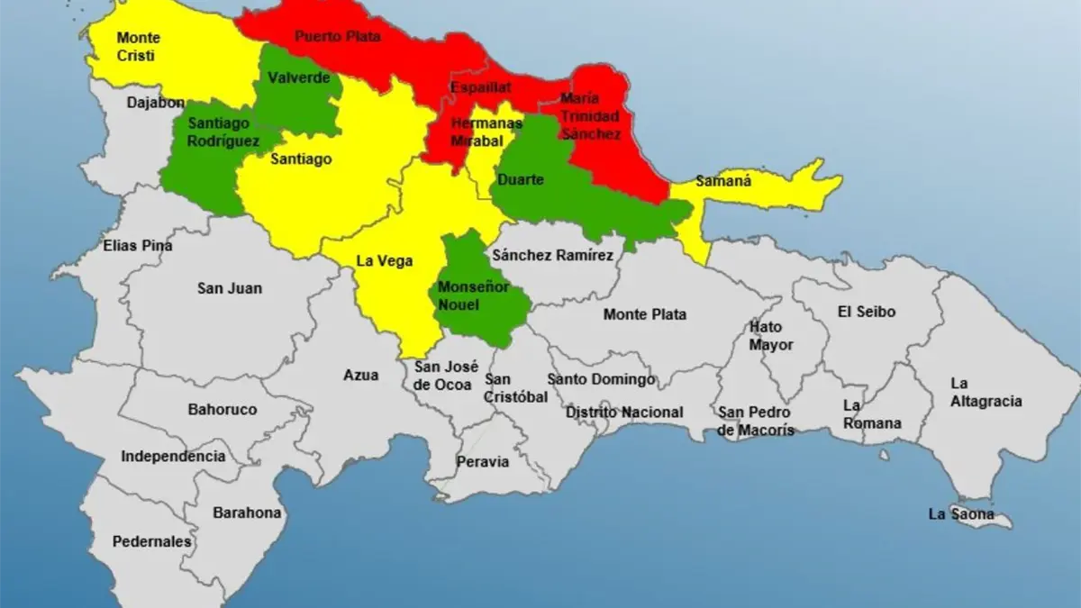 Coe colocó tres provincias en alerta roja.