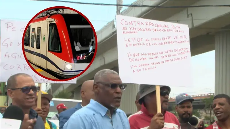 Choferes protestan tras inicio de operaciones de l&iacute;nea 2C del Metro