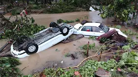 Desbordamiento del r&iacute;o provoca da&ntilde;os en Gaspar Hern&aacute;ndez