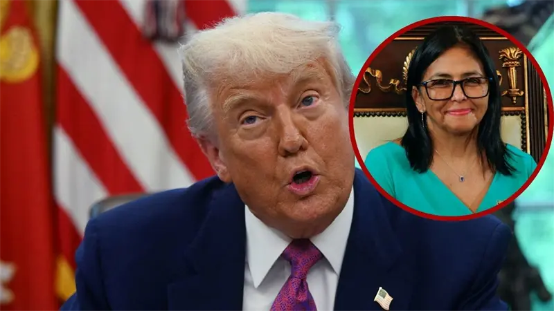 Trump insiste en que Delcy Rodr&iacute;guez est&aacute; haciendo un excelente trabajo