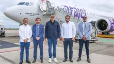 Arajet recibe su nuevo avi&oacute;n 14 "Salto de Jimenoa"