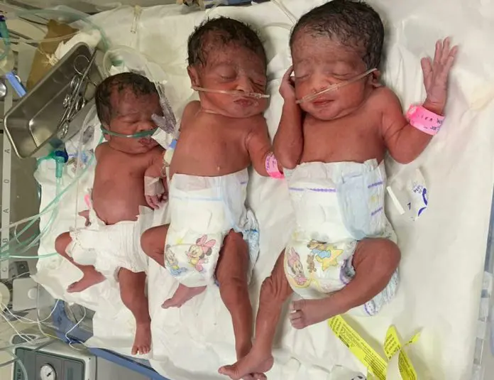 Menor de 15 años de edad da a luz a trillizos
