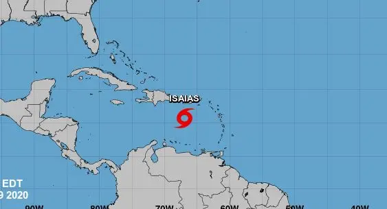 Se forma la tormenta tropical Isaías; trayectoria indica impactará RD