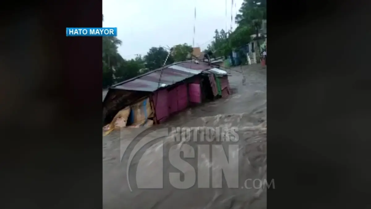 Lluvias generan fuertes inundaciones en Hato Mayor