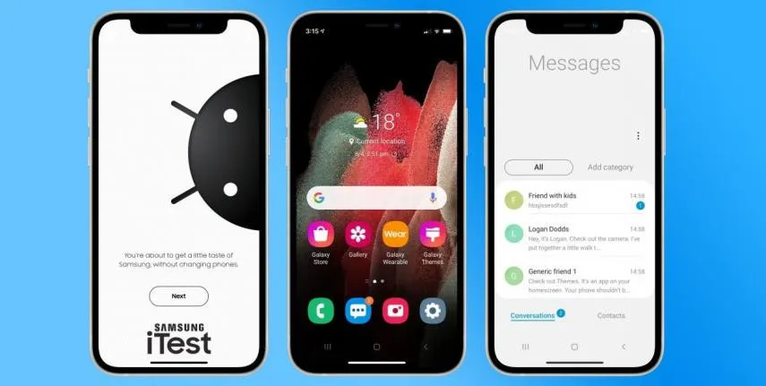 Samsung lanza una app para transformar un iPhone en un Galaxy