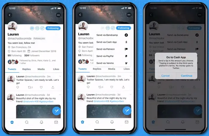Twitter experimenta Tip Jar, una herramienta para dar propinas a otros usuarios