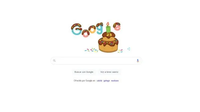 Google cumple 23 años en activo: del primer doodle del navegador al último