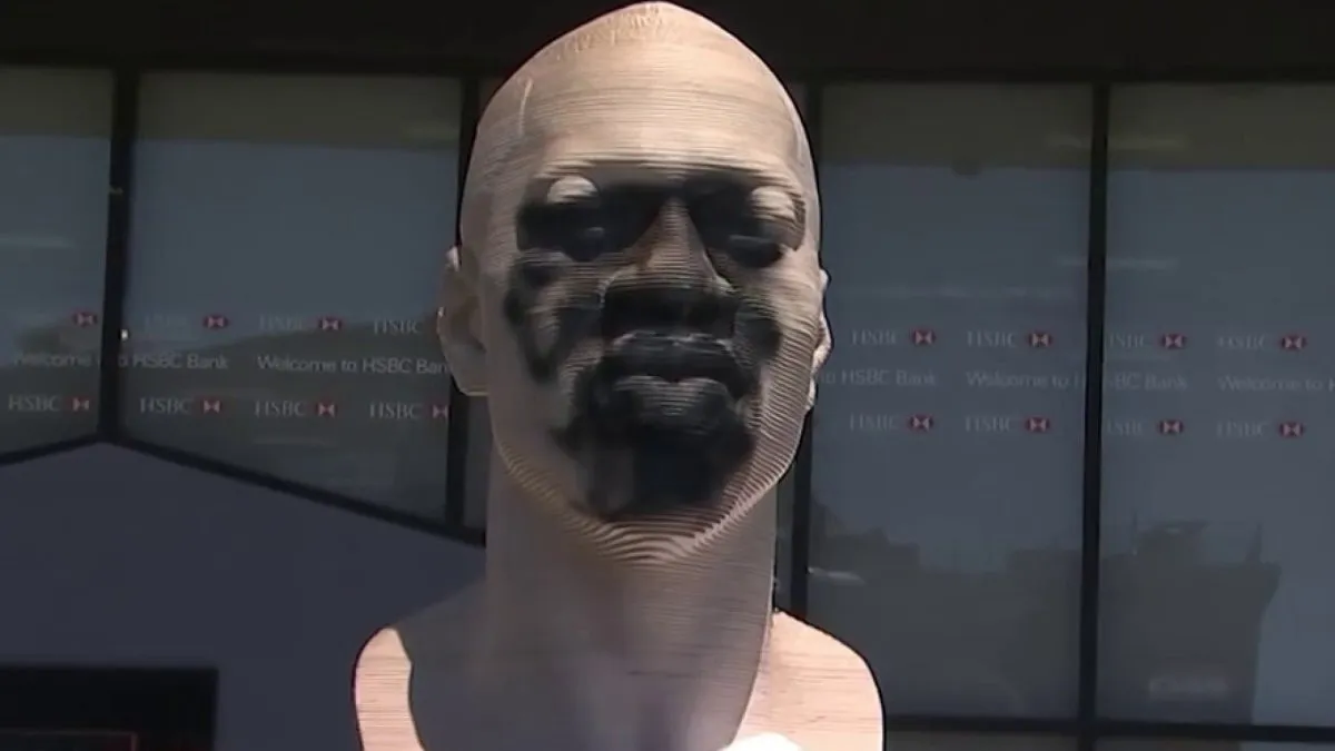 Vandalizan la estatua de George Floyd tras ser inaugurada en NY