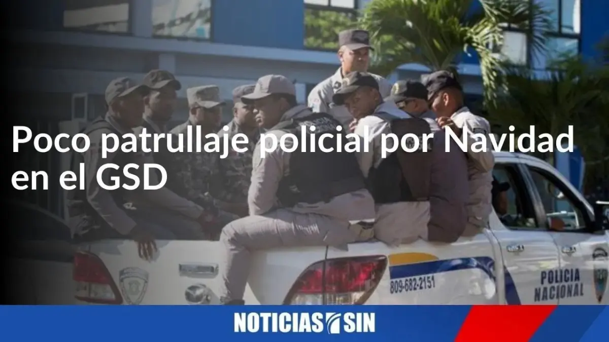 Poco patrullaje policial por Navidad en el GSD