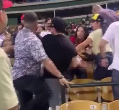 Fanáticos protagonizan trifulca en el Estadio Quisqueya