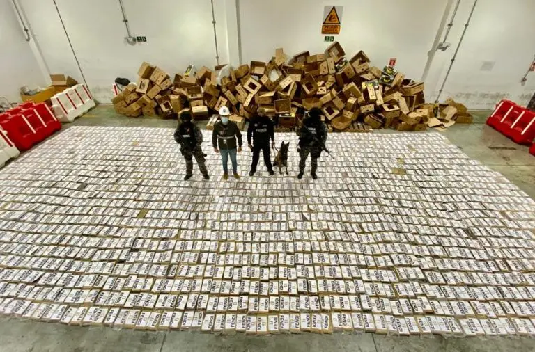 Incautan en Ecuador más de una tonelada de cocaína que iba a Países Bajos