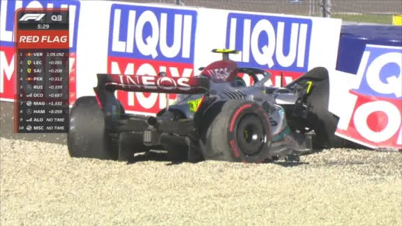 Lewis Hamilton sufre accidente en ronda de clasificación de Austria, F1
