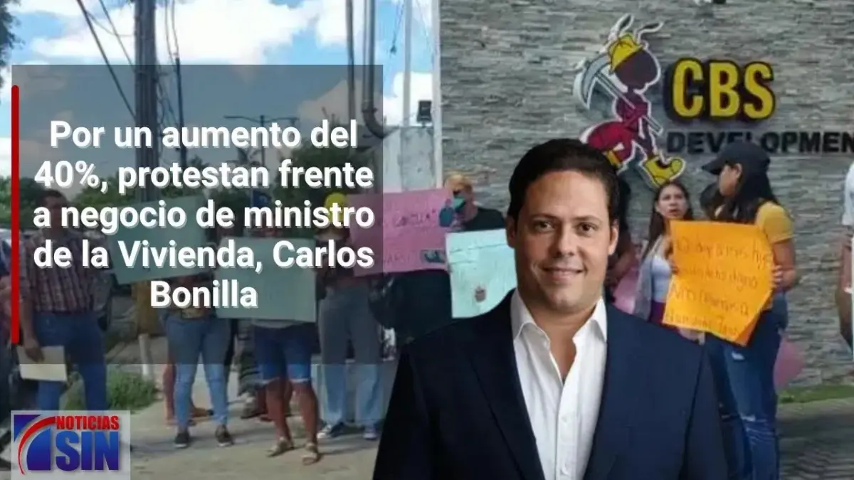 Protestan frente a propiedad de ministro de la Vivienda