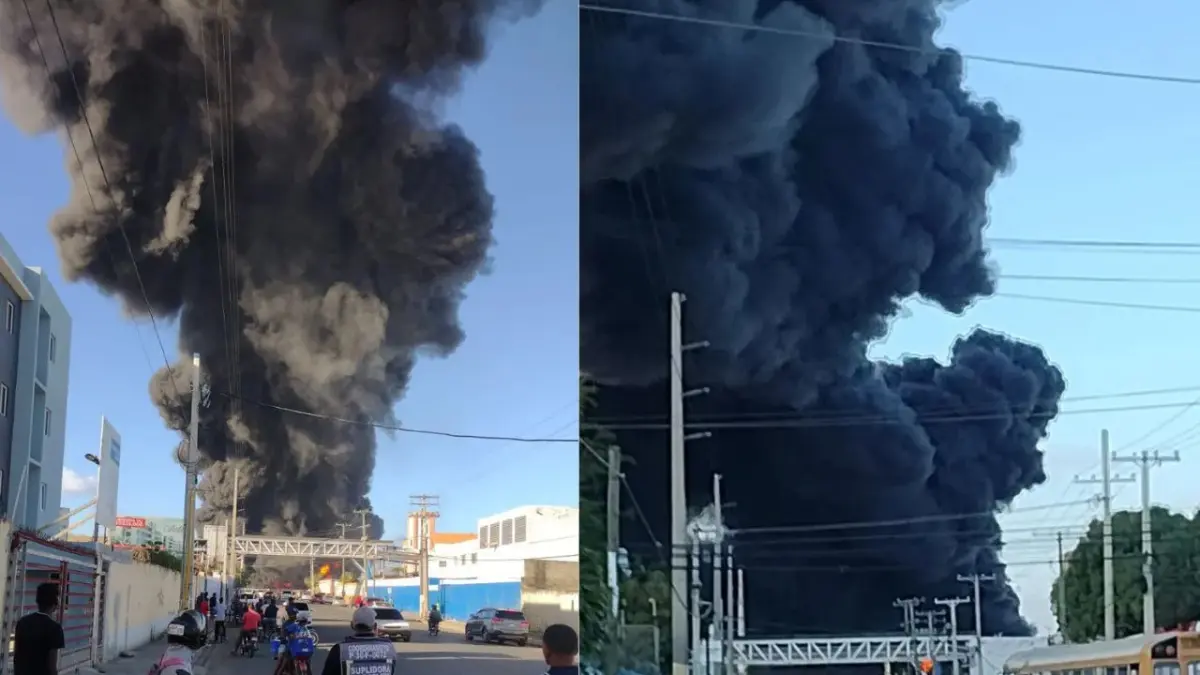 Se registra incendio en depósito de neumáticos en El Almirante