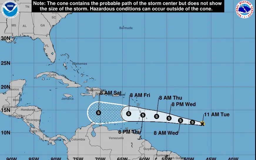 La tormenta tropical Bret se fortalece camino del Caribe