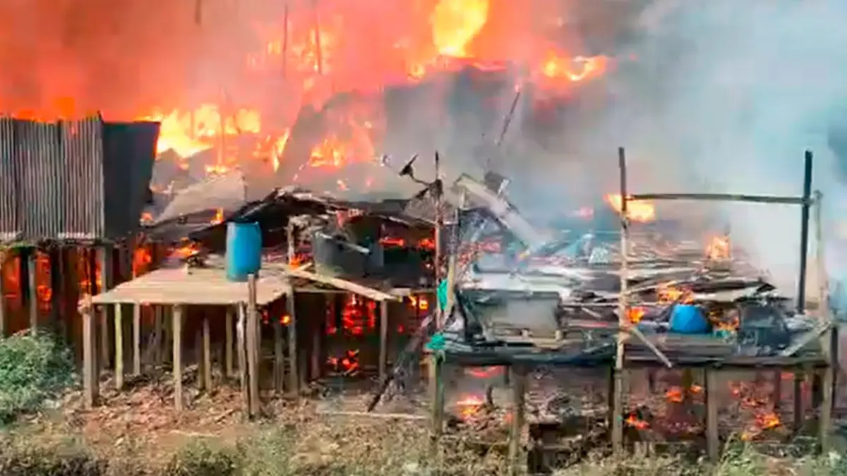 Incendio deja más 250 damnificados en Colombia
