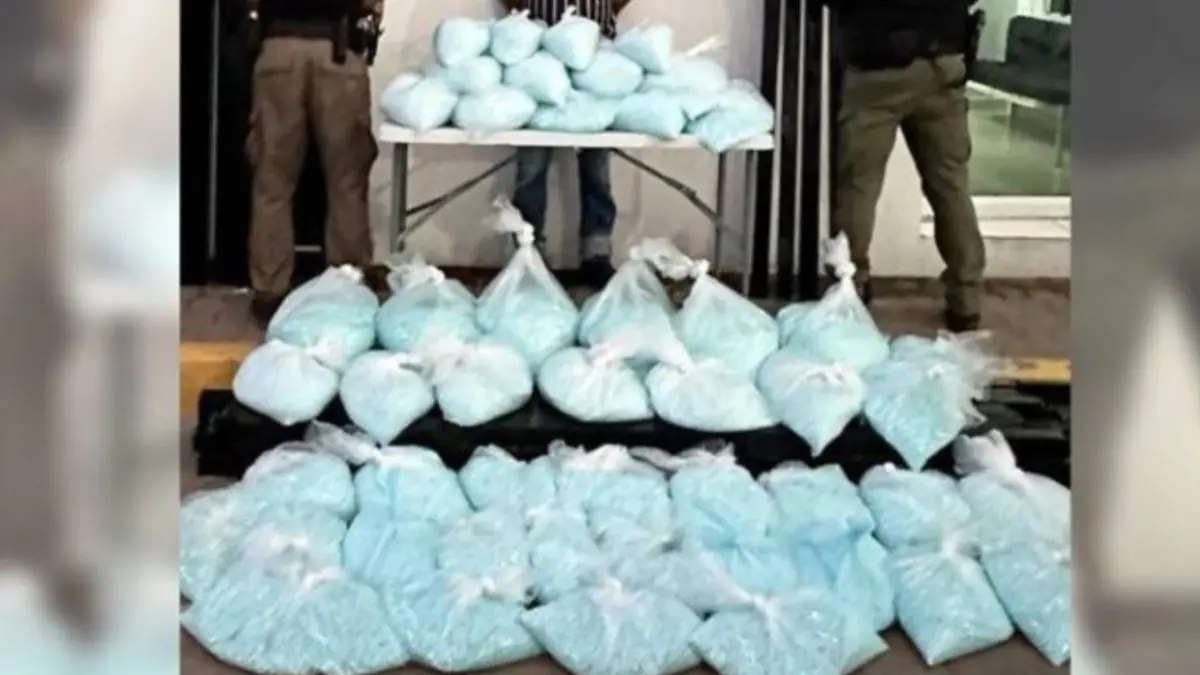 Detienen sujeto transportaba más de 2,5 millones de pastillas de fentanilo