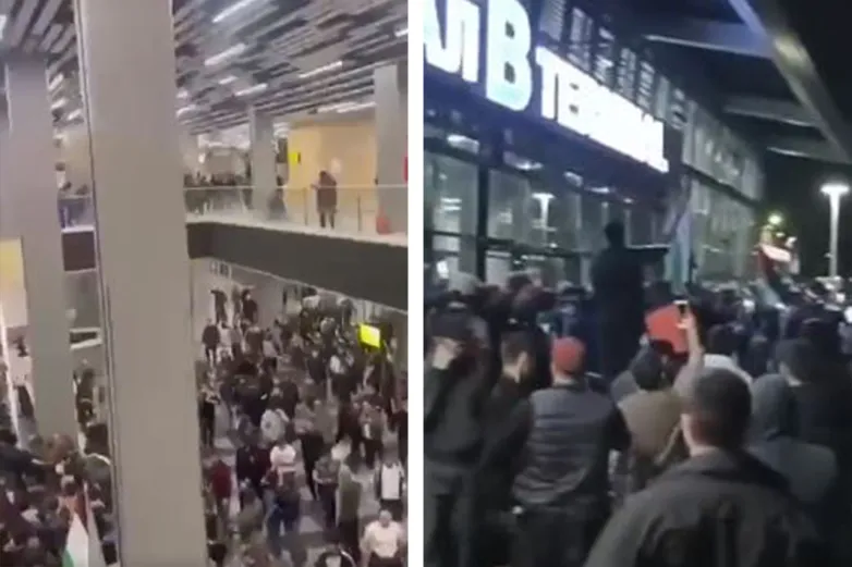 Multitud irrumpe en aeropuerto ruso para protestar