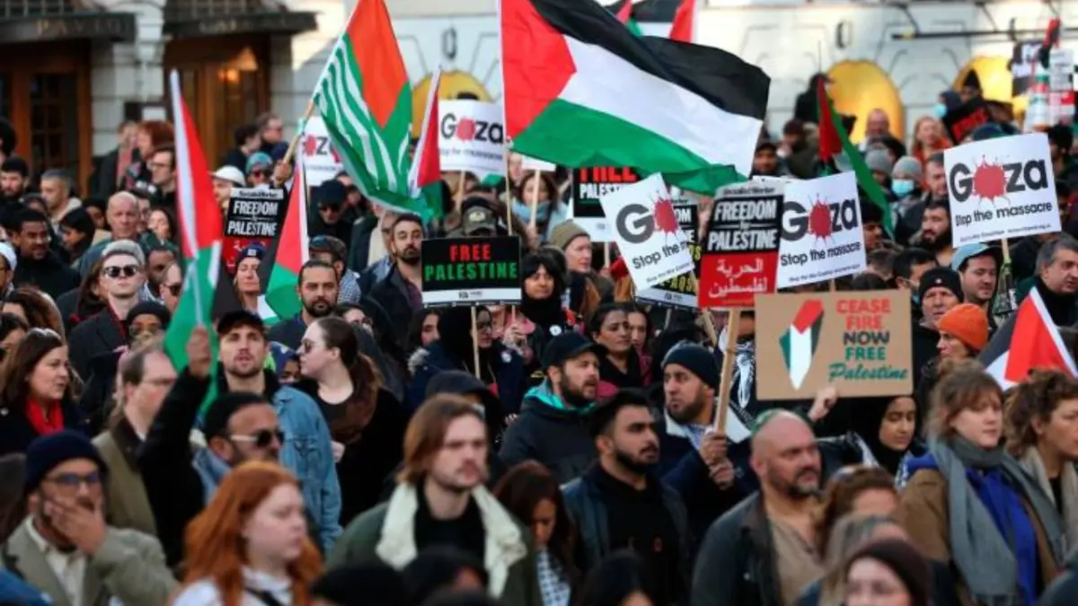 Al menos 82 personas arrestadas por tratar de alterar marcha propalestina en Londres
