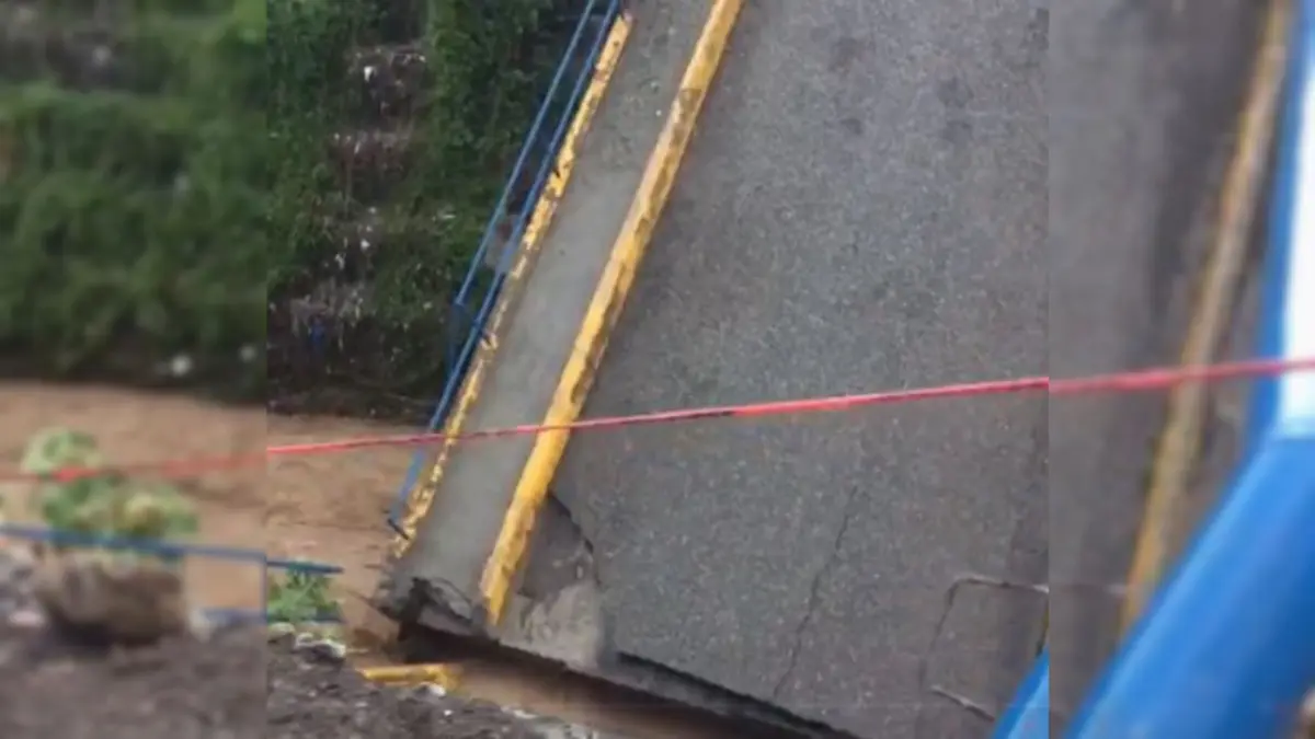 Colapsa puente en Ocoa; reportan un desaparecido