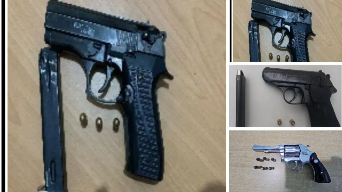 PN apresa seis personas por porte ilegal de armas de fuego en Santiago