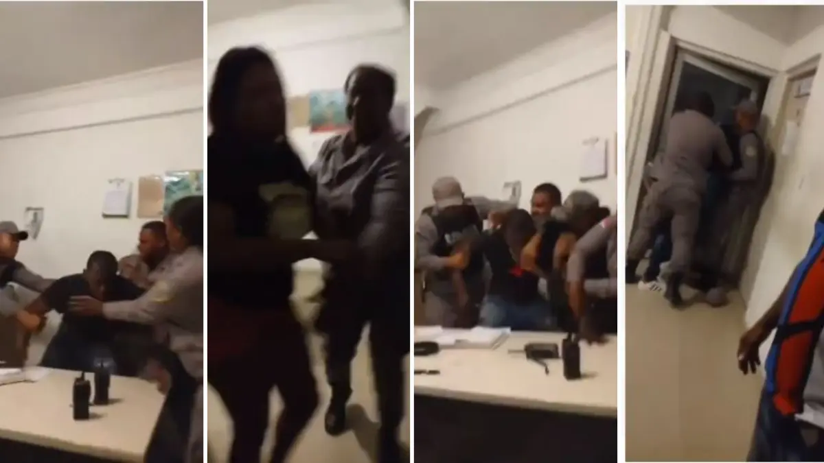 Enfrentamiento entre policías y ciudadanos en cuartel