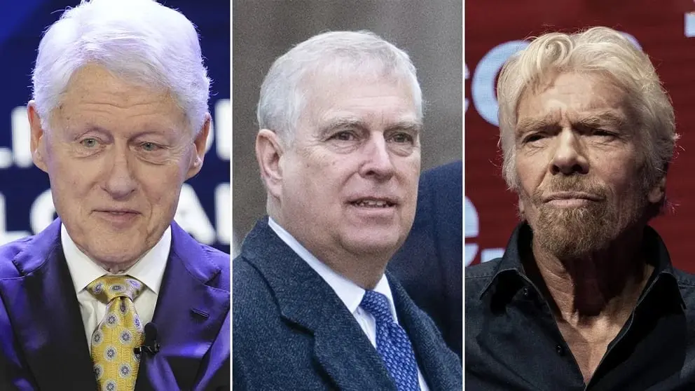Jeffrey Epstein habría filmado cintas sexuales que involucra al príncipe Andrew, Richard Branson y Bill Clinton