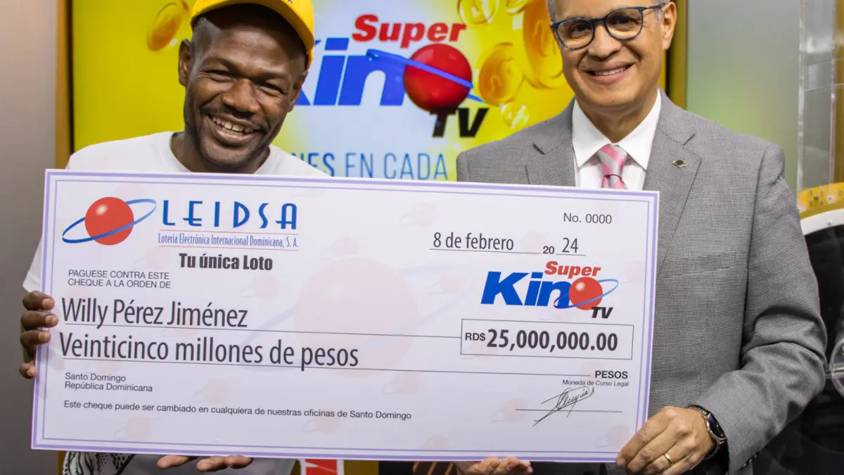 LEIDSA entrega 25 millones a ebanista ganador del Súper Kino Tv
