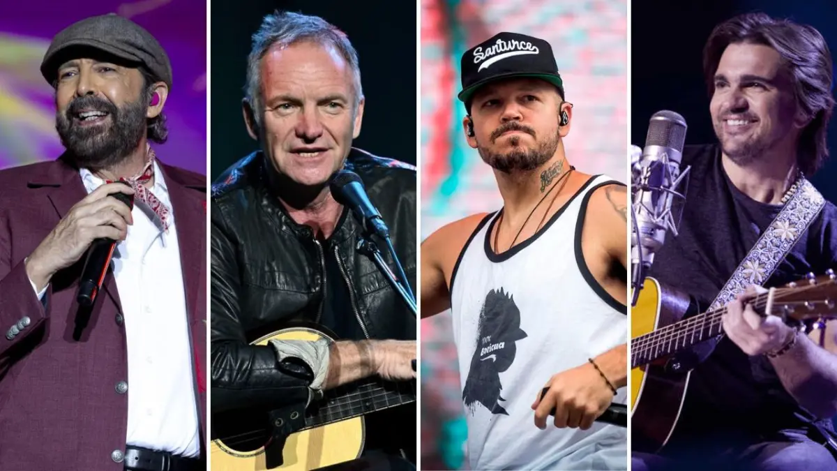 Juan Luis, Sting, Juanes y Residente juntos en el Festival Capitalia