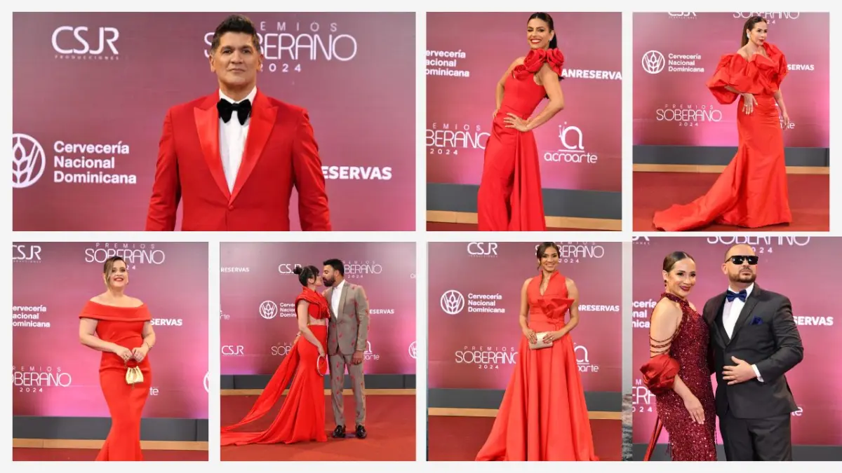 El color rojo sobresale en la alfombra de Premios Soberano 2024