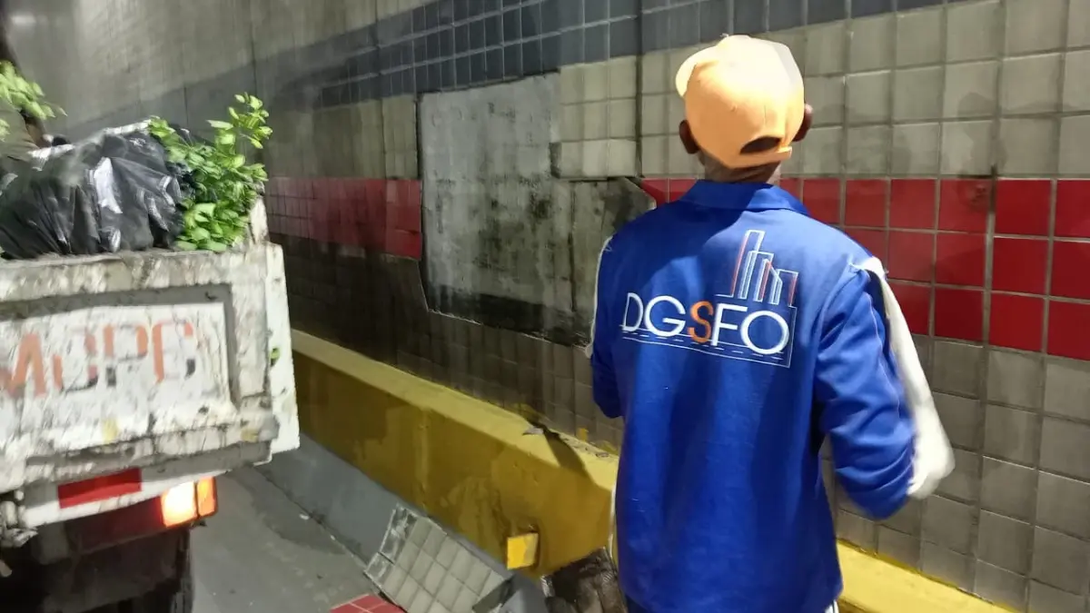 MOPC dice desprendimiento de cerámica en túnel de la 27 de Febrero no representa peligro