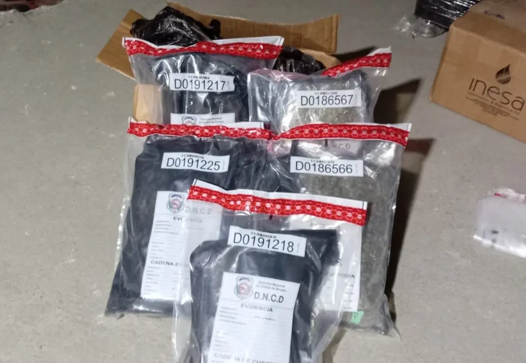 Ocupan 12 paquetes de marihuana y 33 envases llenos de cocaína