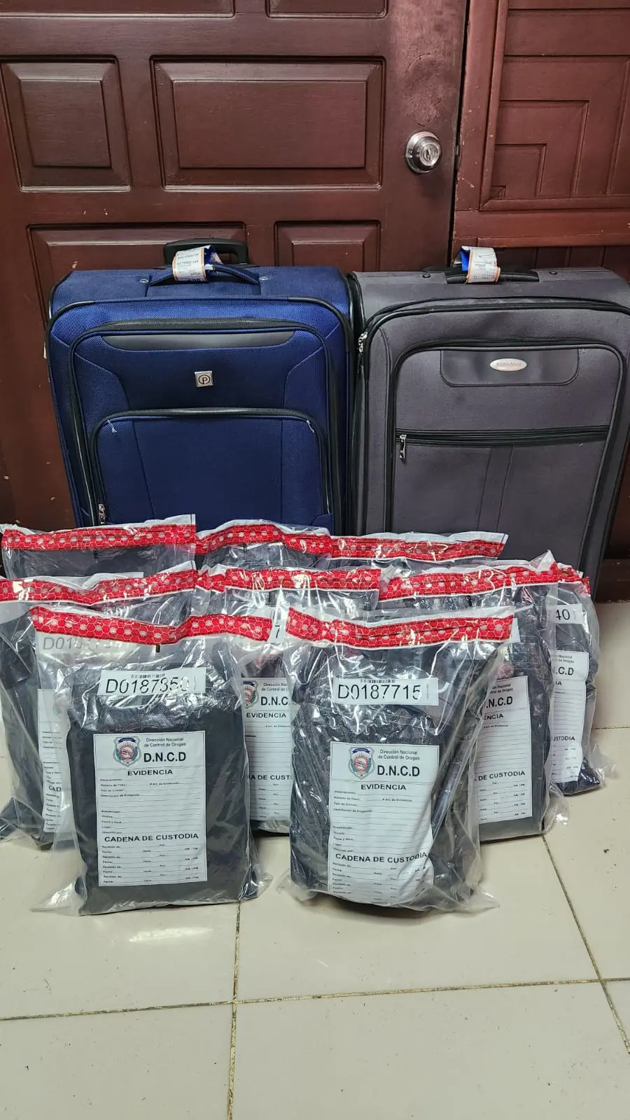 Detienen extranjera llegó al AILA desde EEUU con 22 paquetes presumiblemente marihuana