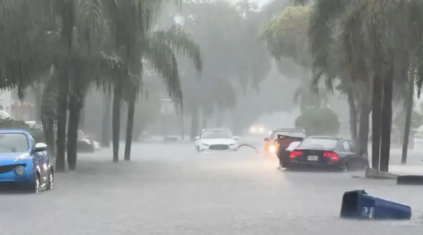 Lluvias ocasionan inundaciones en el sur de Florida